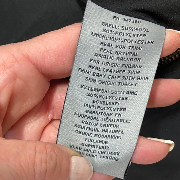 Zac Posen Genuine Raccon/ Baby Calf Fur Wool Convertible Coat US 14 / XL - Picture 9 of 16